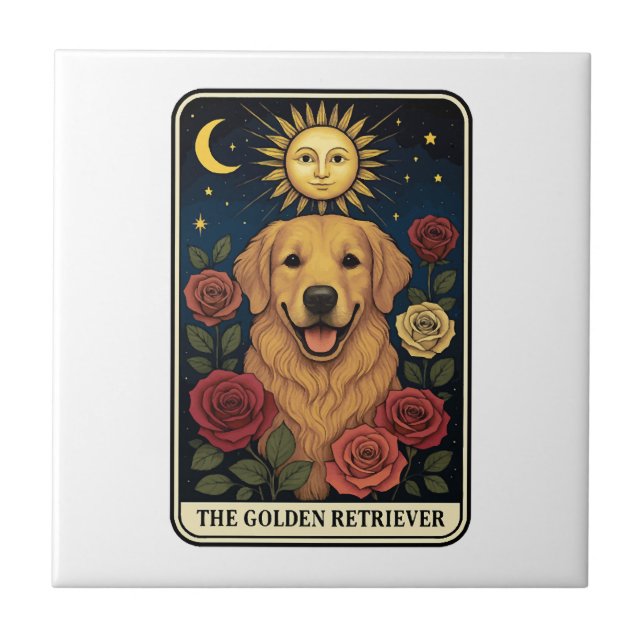 Azulejo De Cerâmica Retriever Dourado (Frente)
