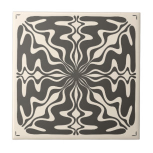 Azulejo De Cerâmica Retro 60s 70s California Nouveau Espanha