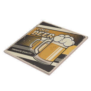 Azulejo De Cerâmica retro cervejeira amante arte