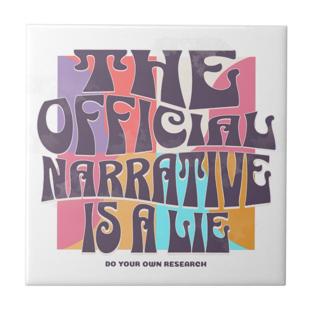 Azulejo De Cerâmica Retro Conspiracy Theory (Frente)