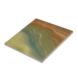Azulejo De Cerâmica Retro Earthy Strata   Agato Tonelado Neutro Vintag