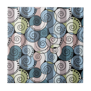 Azulejo De Cerâmica Retro, espiral