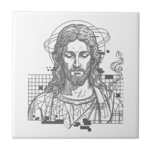 Azulejo De Cerâmica Retro Grid Jesus Rei dos Reis Apocalipse 19:16