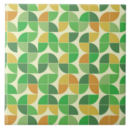 Azulejo De Cerâmica   Retro Meados do século  Geométrico floral  verde