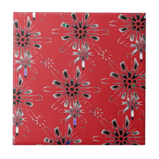 Azulejo De Cerâmica Retro no vermelho