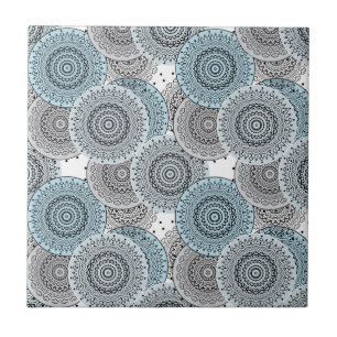 Azulejo De Cerâmica Retro, padrão retrô, azul e cinza, elegante