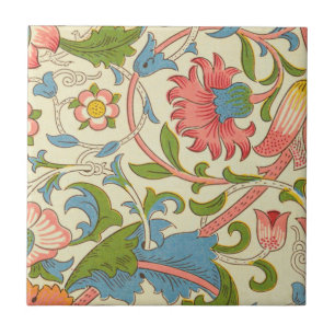 Azulejo De Cerâmica Retro pastel maravilhoso William Morris floral