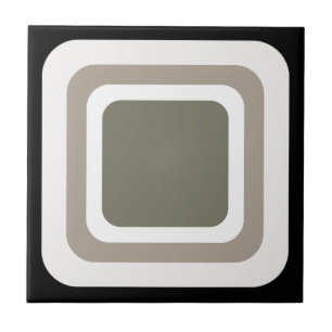 Azulejo De Cerâmica Retro Quadrado Preto Cinza Branco
