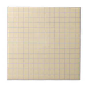 Azulejo De Cerâmica Retrominimalista do padrão verificado Beige & Lila