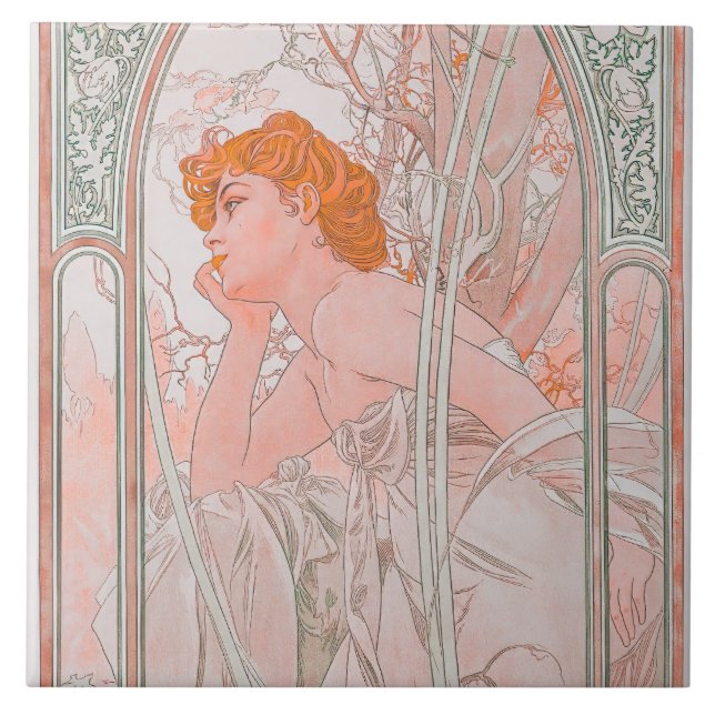 Azulejo De Cerâmica Reverie du Soir, 1899 (Frente)