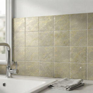 Azulejo De Cerâmica Revestimento de Gesso Texturizado Metálico Prata e