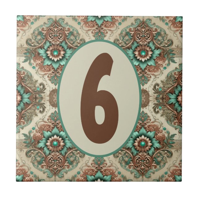 Azulejo De Cerâmica Rico tradicional personalizável (Frente)