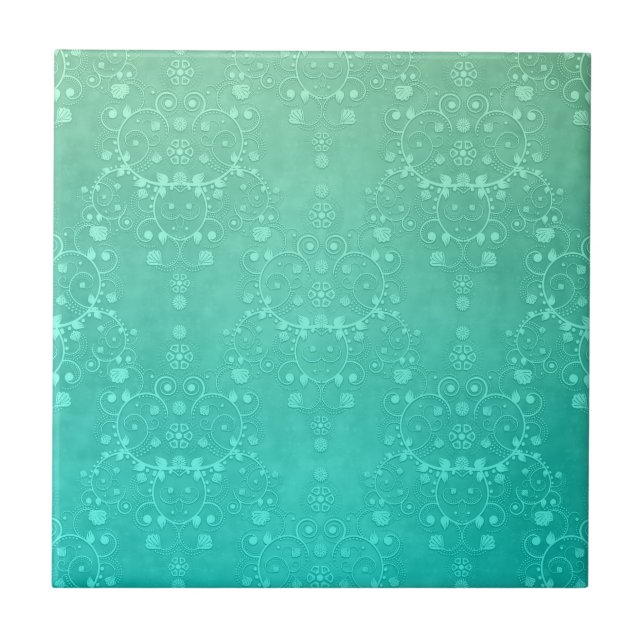 Azulejo De Cerâmica Rico Verde de Colcheira Aquamarine (Frente)