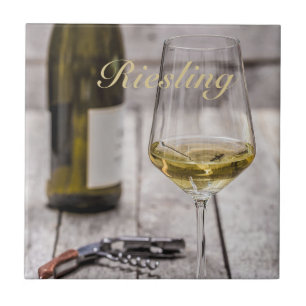 Azulejo De Cerâmica Riesling para amante branco do vinho presente somm