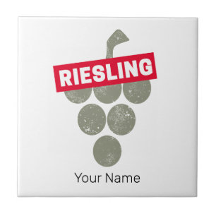 Azulejo De Cerâmica Riesling Vine Vintage Vinho Bebida Design