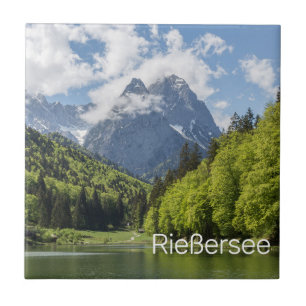 Azulejo De Cerâmica Riessersee Alps Garmisch Partenkirchen Bavaria