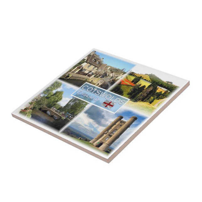 Azulejo De Cerâmica Rif. GB Cotswolds, Castle Combe, Field, (Lateral)