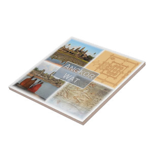 Azulejo De Cerâmica Rif. KH * Camboja, Angkor Wat,