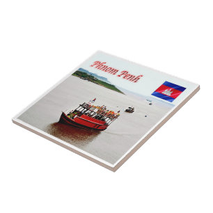 Azulejo De Cerâmica Rif. KH Camboja, Phnom Penh,