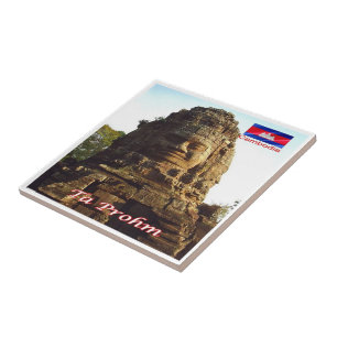 Azulejo De Cerâmica Rif. KH Camboja, Ta Prohm,