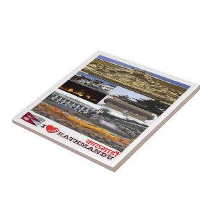 Azulejo De Cerâmica Rif. NP Nepal, Katmandu, Eu Adoro.