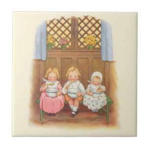 Azulejo De Cerâmica Rima de berçário das crianças quentes do papa d