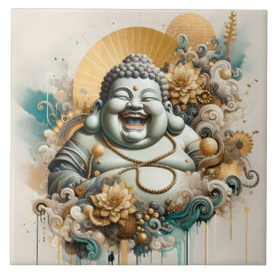 Azulejo De Cerâmica Rindo de Buda
