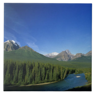 Azulejo De Cerâmica Rio Bow perto do Parque Nacional Banff em Alberta
