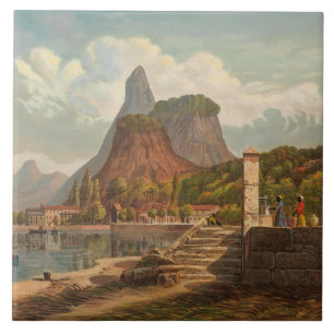 Azulejo De Cerâmica Rio de Janeiro, Mont Corcovado e Baía de Botafago