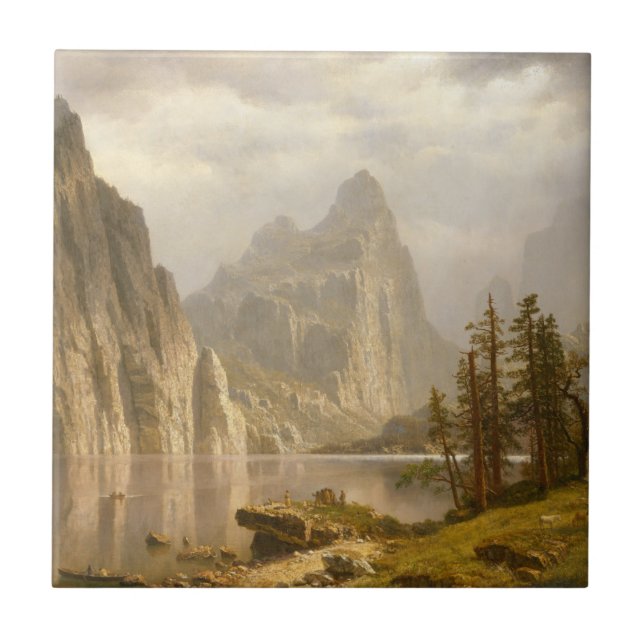 Azulejo De Cerâmica Rio de Merced, vale de Yosemite (Frente)