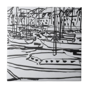 Azulejo De Cerâmica Rio La Vilaine  La Roche-Bernard, Bretanha