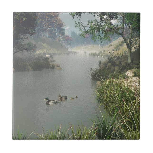 Azulejo De Cerâmica Rio preguiçoso (Frente)