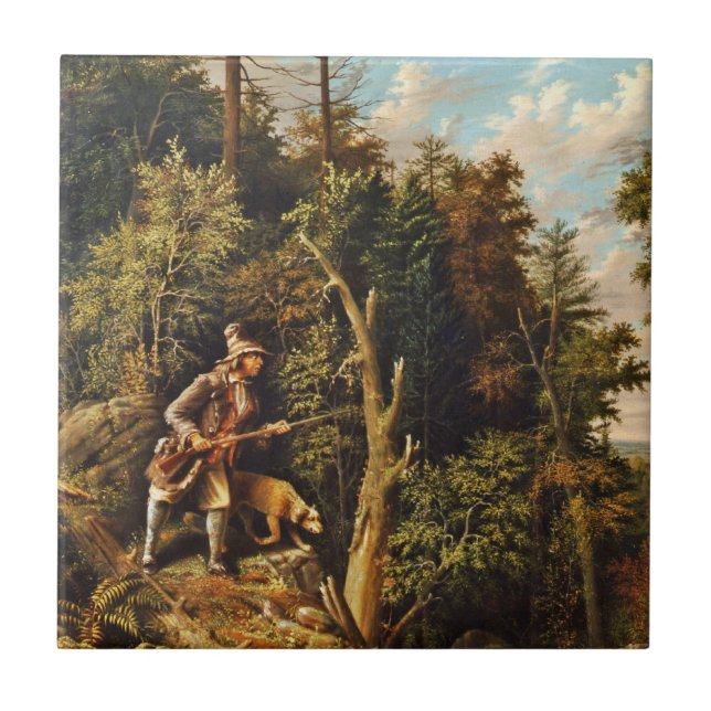 Azulejo De Cerâmica Rip Van Winkle com seu Hound (Frente)