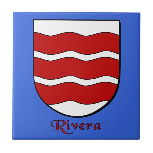 Azulejo De Cerâmica Rivera Family Shield (Frente)