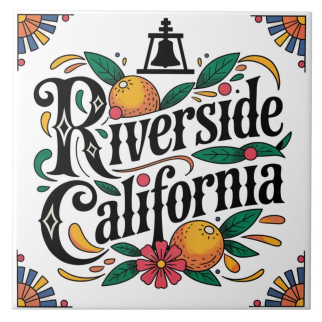 Azulejo De Cerâmica Riverside California (Frente)