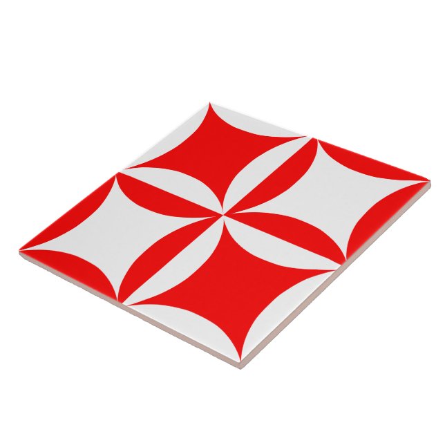 Azulejo De Cerâmica Robbing Peter to Pay Paul Red Pattern (Lateral)