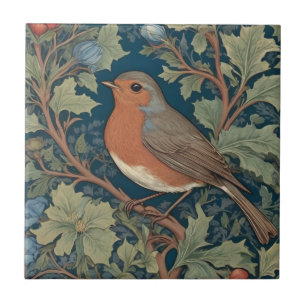 Azulejo De Cerâmica Robin Bird William Morris Esquerdo