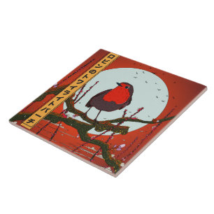 Azulejo De Cerâmica Robin's Twilight Perch