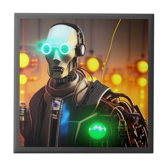 Azulejo de cerâmica robô 2 (Frente)