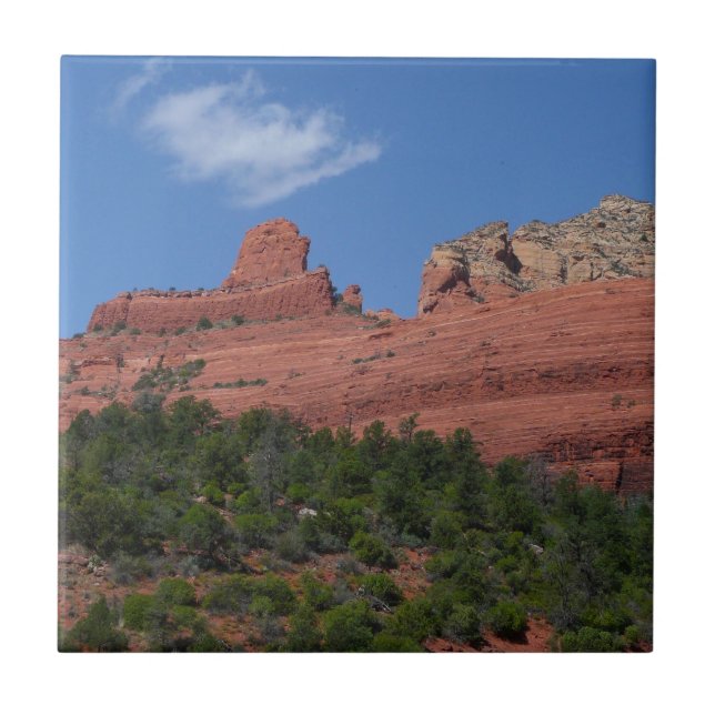 Azulejo De Cerâmica Rocha a vapor em fotografia de Arizona de Sedona (Frente)