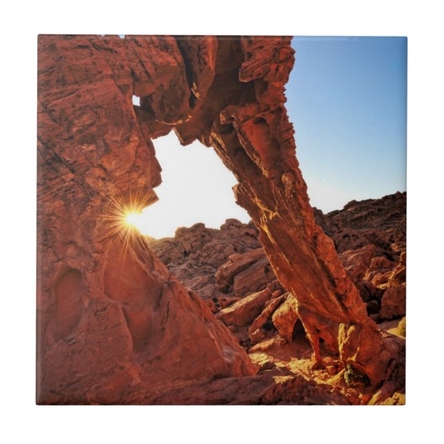 Azulejo De Cerâmica Rocha do elefante no vale do fogo (Frente)