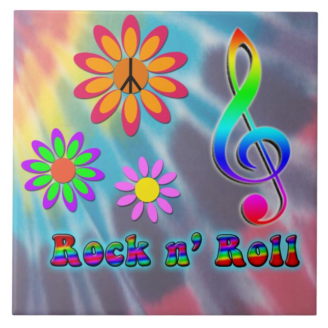 Azulejo De Cerâmica Rock n' Roll (Frente)