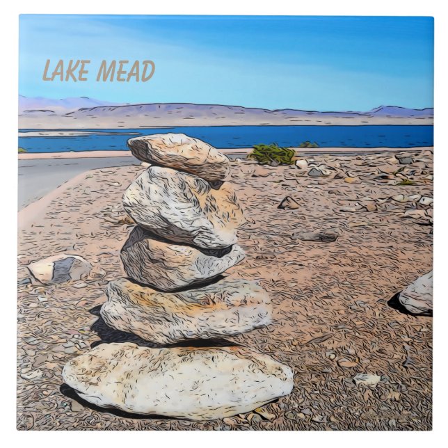 Azulejo De Cerâmica Rock Stacking (Frente)