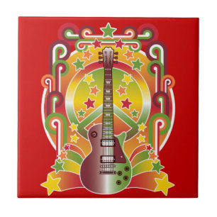 Azulejo De Cerâmica Rock Star Peace