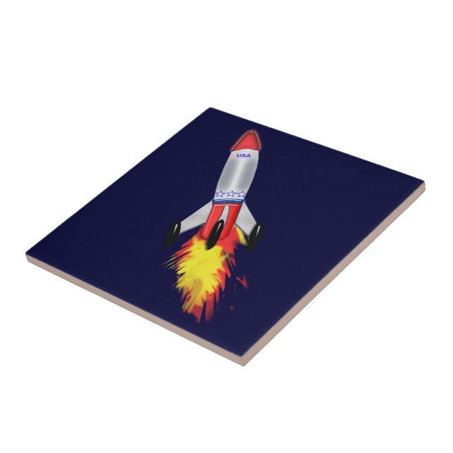 Azulejo De Cerâmica Rocket realmente legal (Lateral)