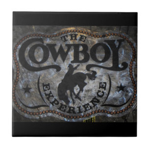 Azulejo De Cerâmica Rodeio primitivo do vaqueiro do cavalo do país