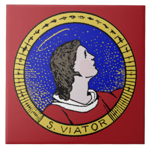 Azulejo De Cerâmica Rodella de São Viator de Lyon o Catequista (LD 01)