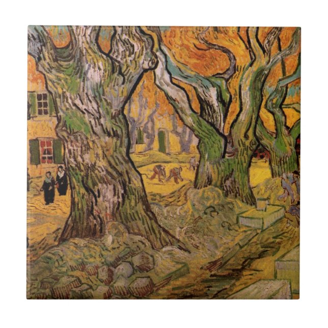 Azulejo De Cerâmica Rodoviárias Menders de Vincent van Gogh (Frente)