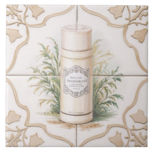 Azulejo De Cerâmica Rolagem branca e Dourada sobre o Banheiro Engraçad