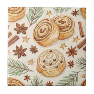 Azulejo De Cerâmica Rolos de Canela e Especiarias - Confeitaria de Fer